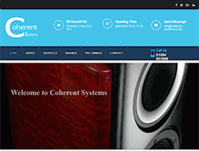 Tablet Screenshot of coherent-systems.co.uk